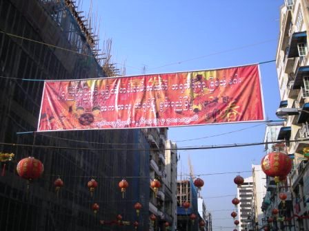 chinese new year in yangon chinatown